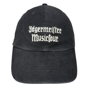 Jagermeister Music Tour Fitted Baseball Cap Black L Embroidered Vented Holes